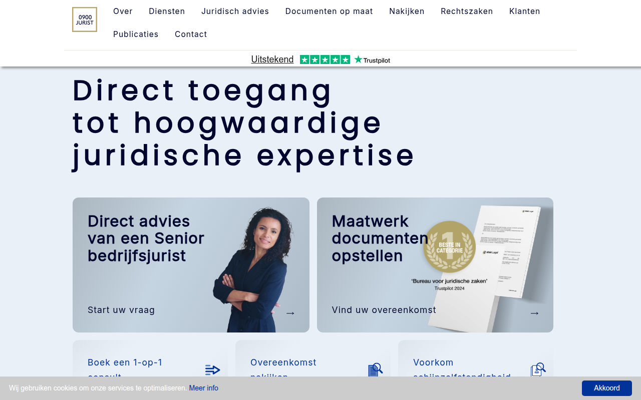 Screenshot van 0900-jurist.nl