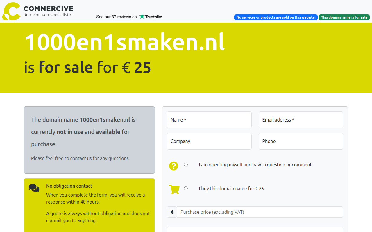 Screenshot van 1000en1smaken.nl