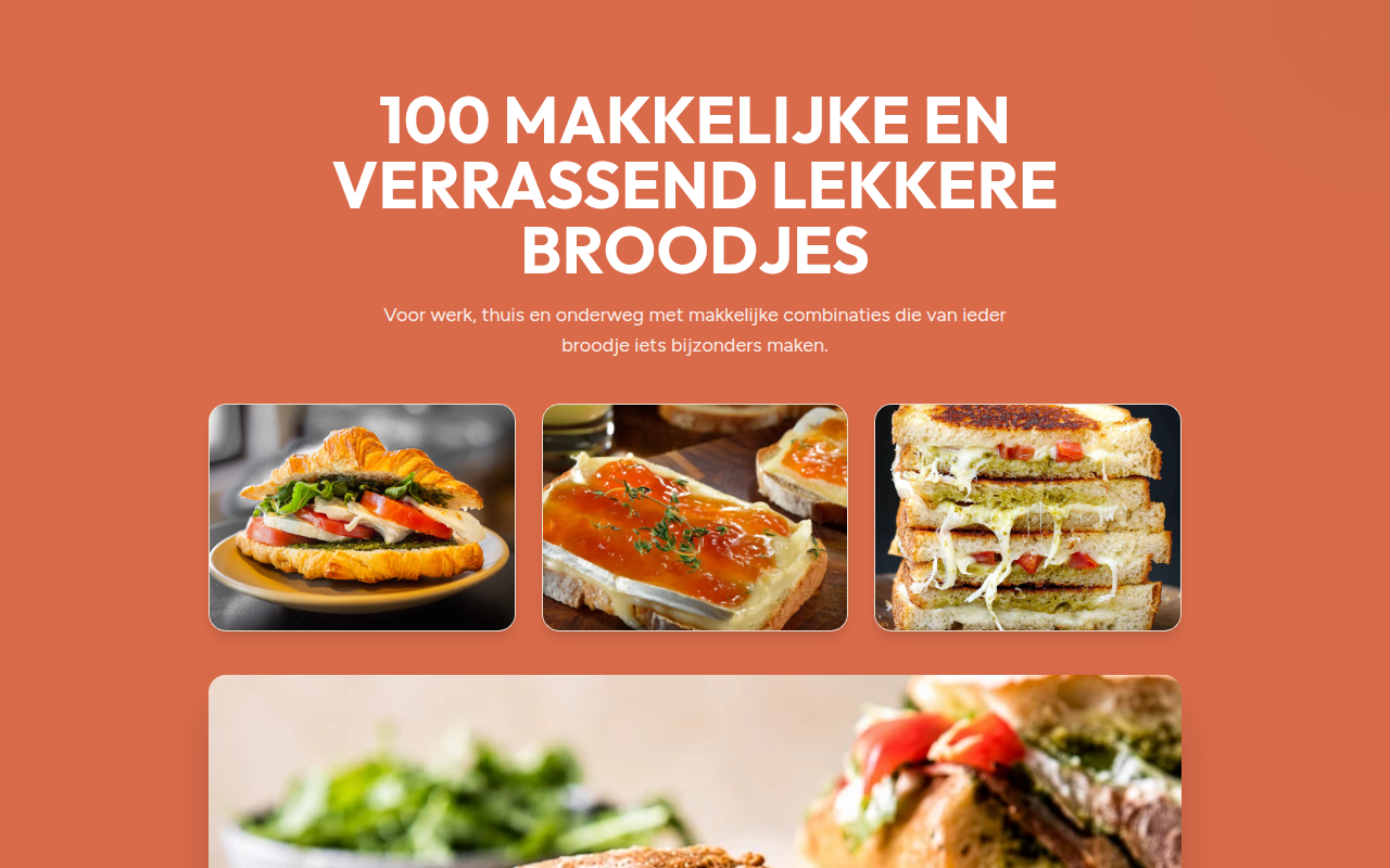 Screenshot van 100broodjes.nutricheffs.com