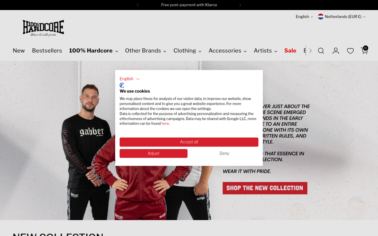 Screenshot van 100procenthardcore.com