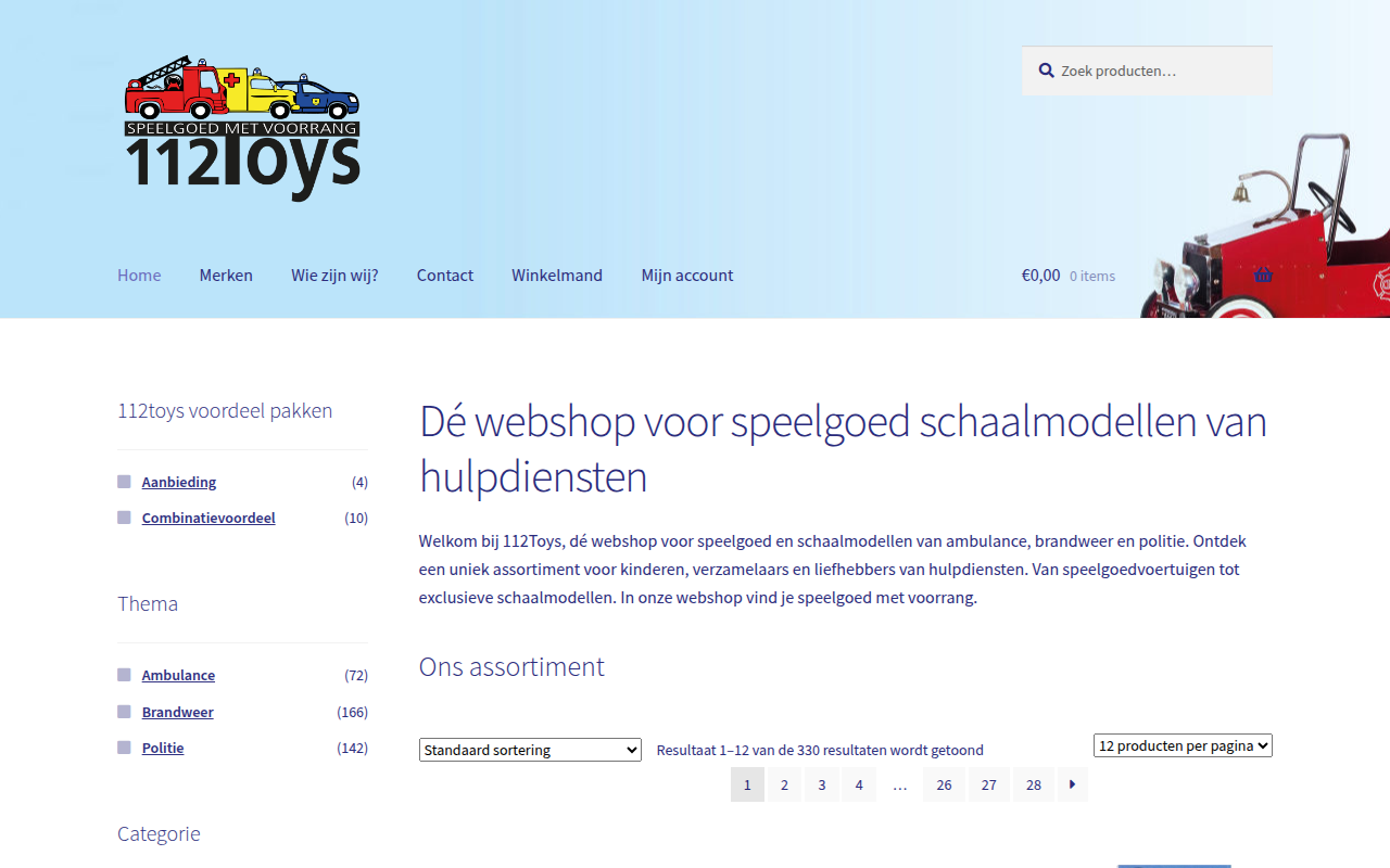 Screenshot van 112toys.nl