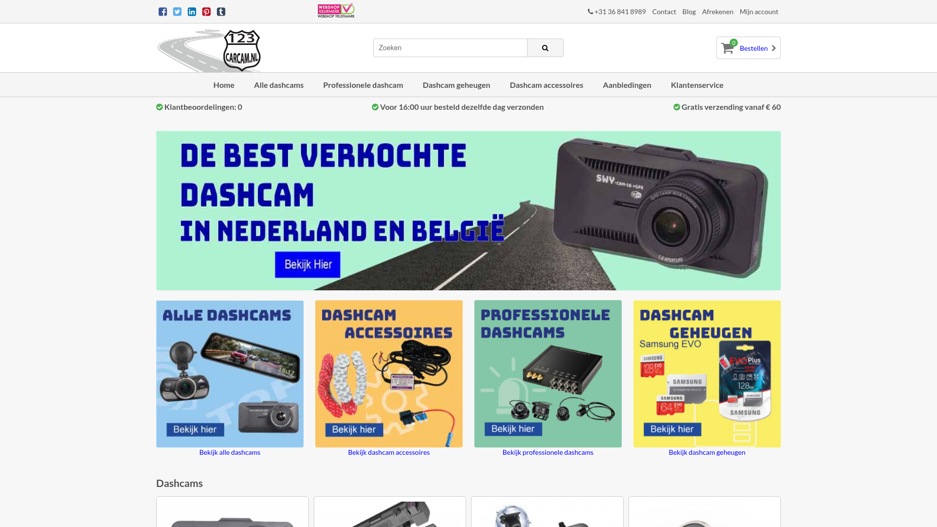 Screenshot van 123carcam.nl