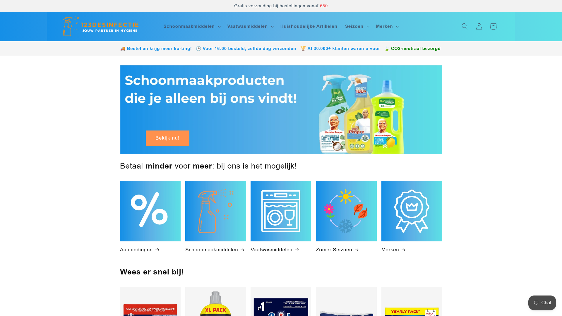 Screenshot van 123desinfectie.nl