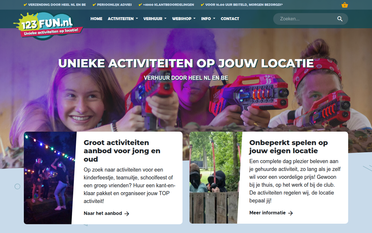 Screenshot van 123fun.nl