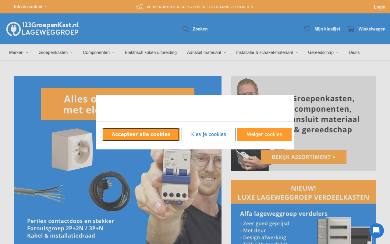 Screenshot van 123groepenkast.nl