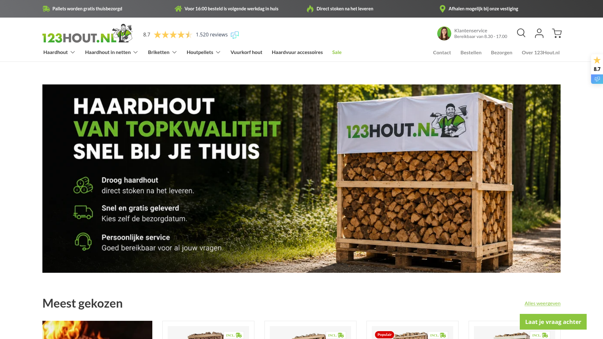 Screenshot van 123hout.nl