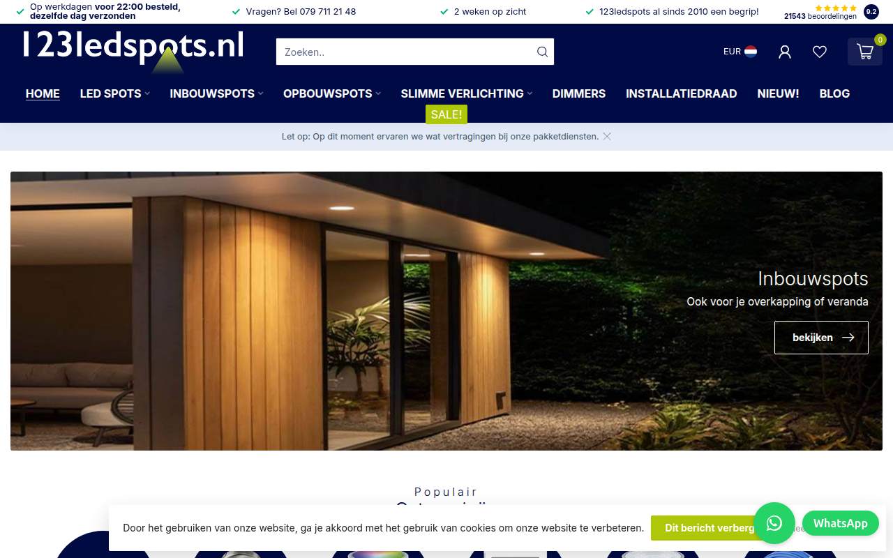 Screenshot van 123ledspots.nl