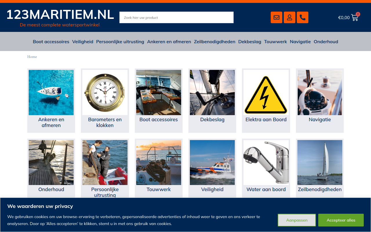 Screenshot van 123maritiem.nl