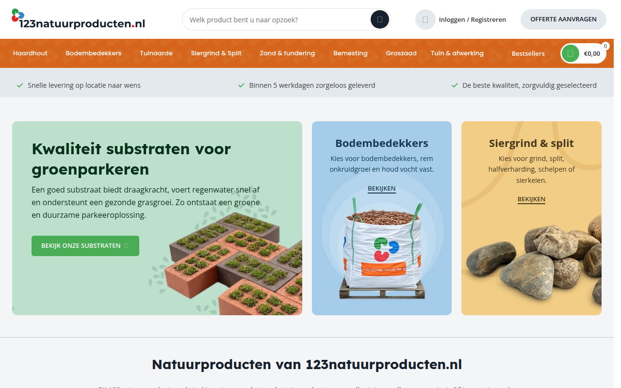 Screenshot van 123natuurproducten.nl