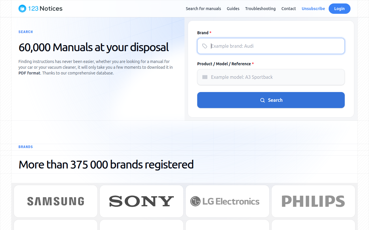 Screenshot van 123notices.com