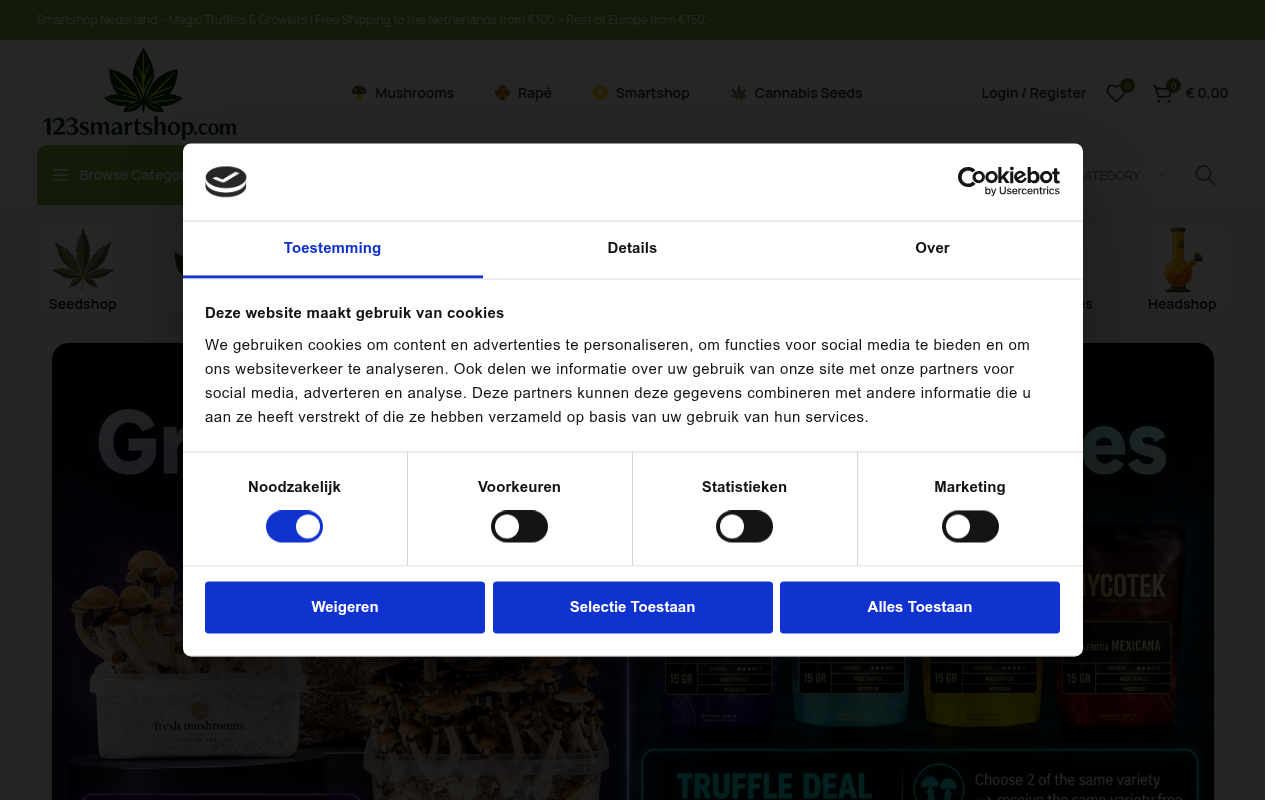 Screenshot van 123smartshop.com