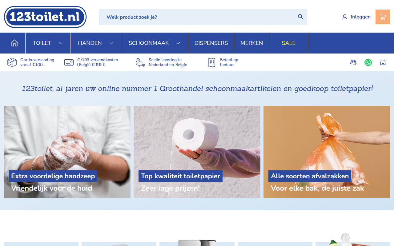 Screenshot van 123toilet.nl