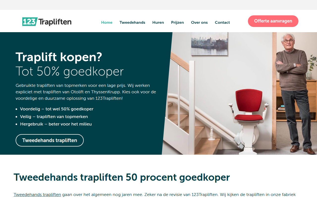 Screenshot van 123trapliften.be