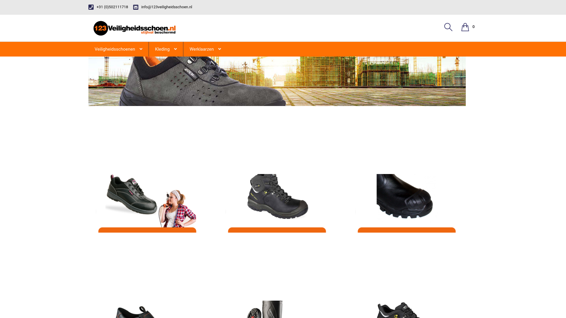 Screenshot van 123veiligheidsschoen.nl