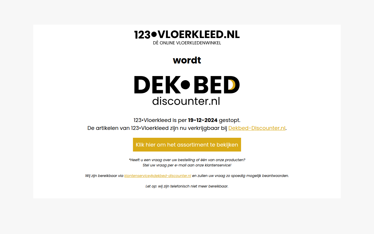 Screenshot van 123vloerkleed.nl