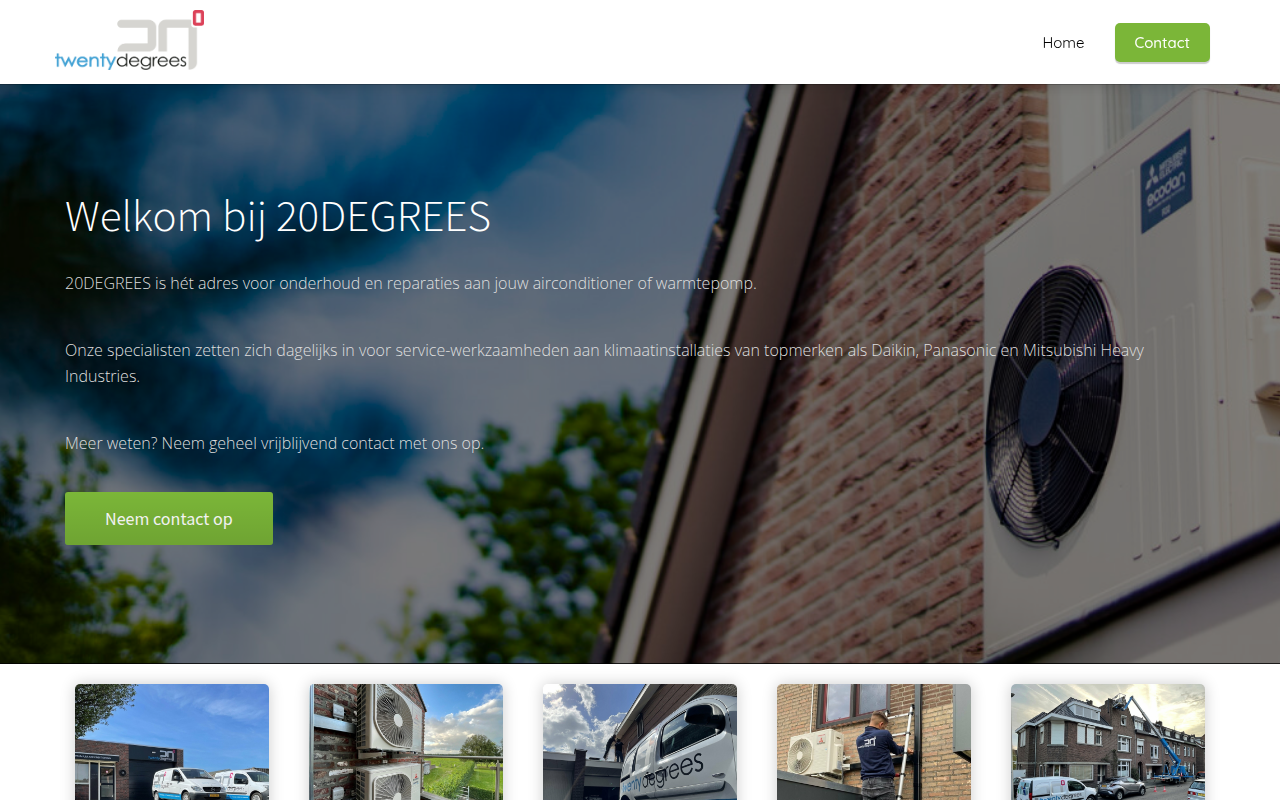 Screenshot van 20degrees.nl