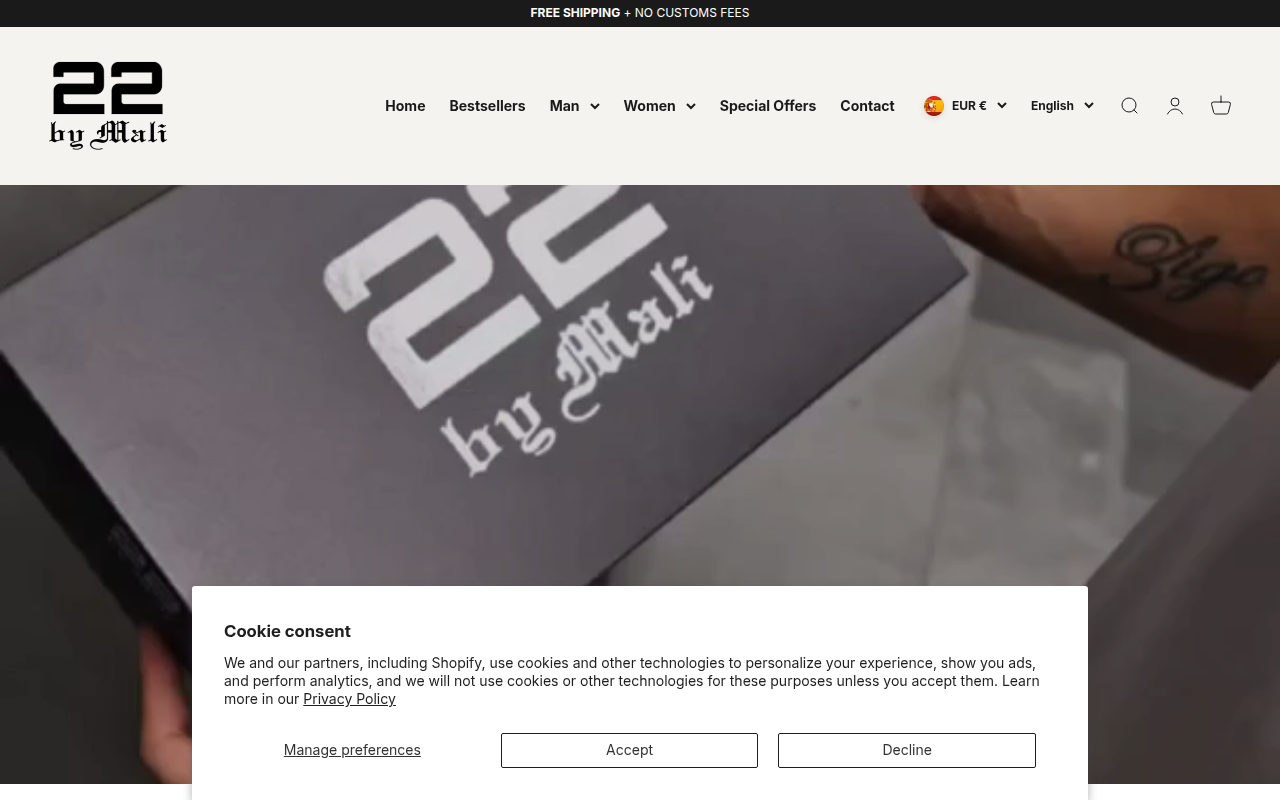 Screenshot van 22bymali.com