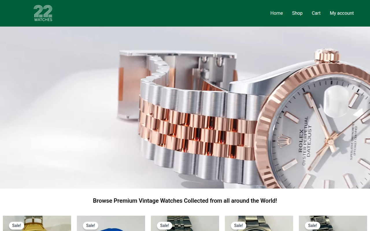 Screenshot van 22watches.com