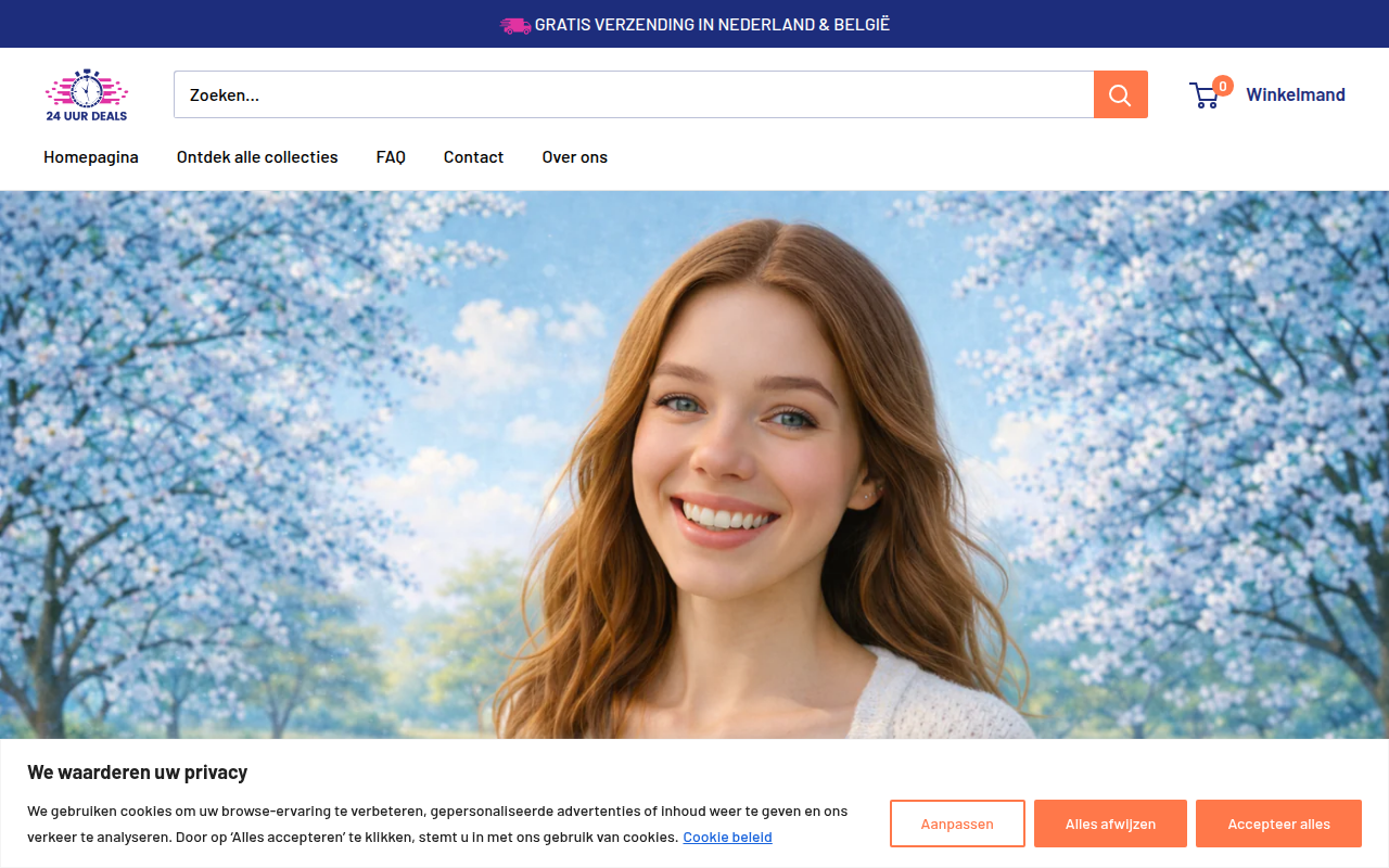 Screenshot van 24-uurdeals.nl