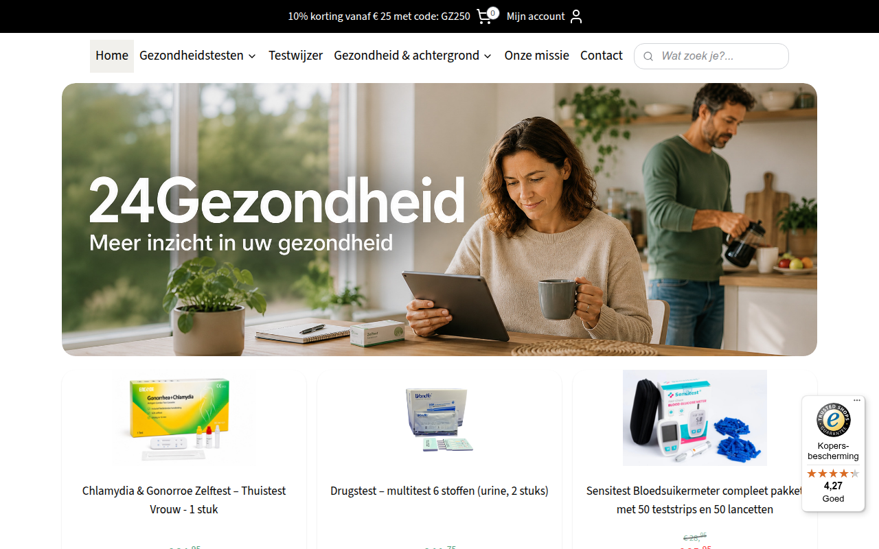 Screenshot van 24gezondheid.nl