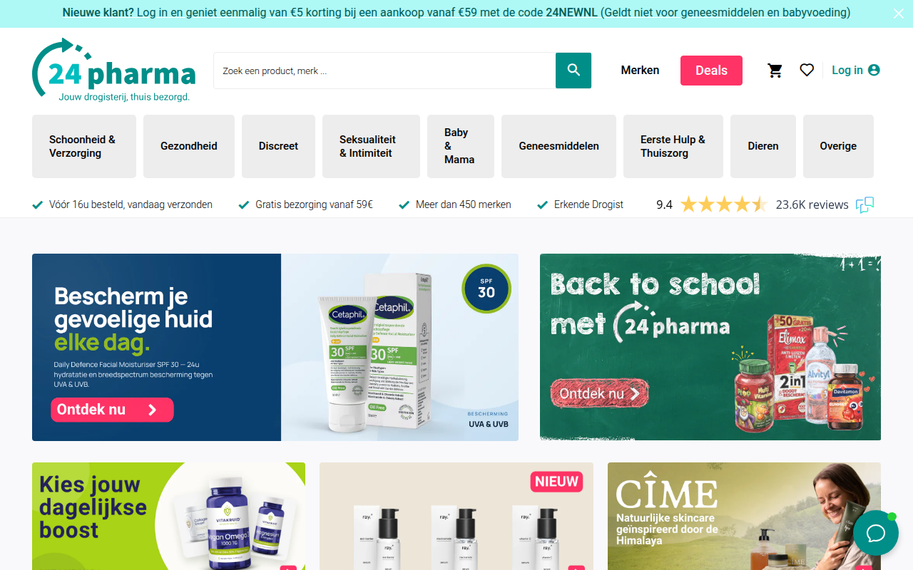 Screenshot van 24pharma.nl