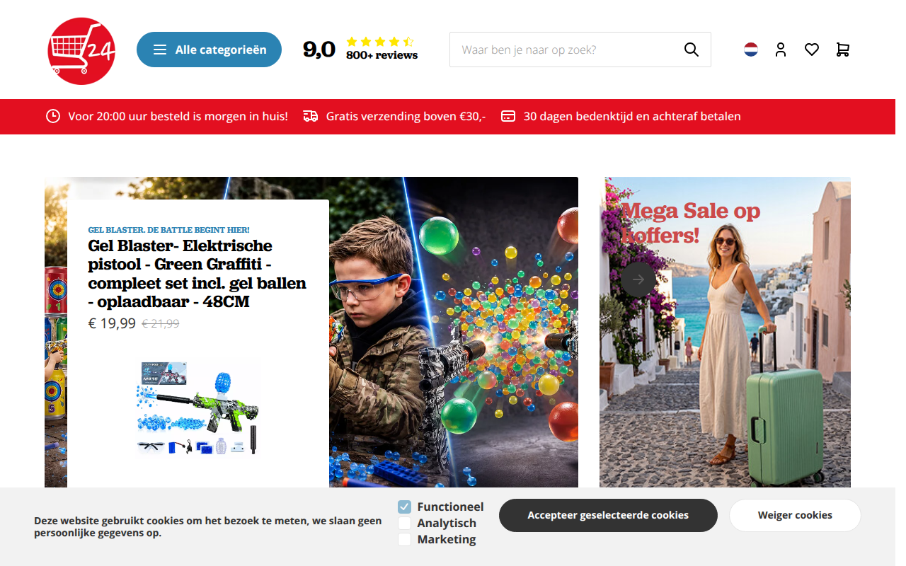 Screenshot van 24winkelen.nl