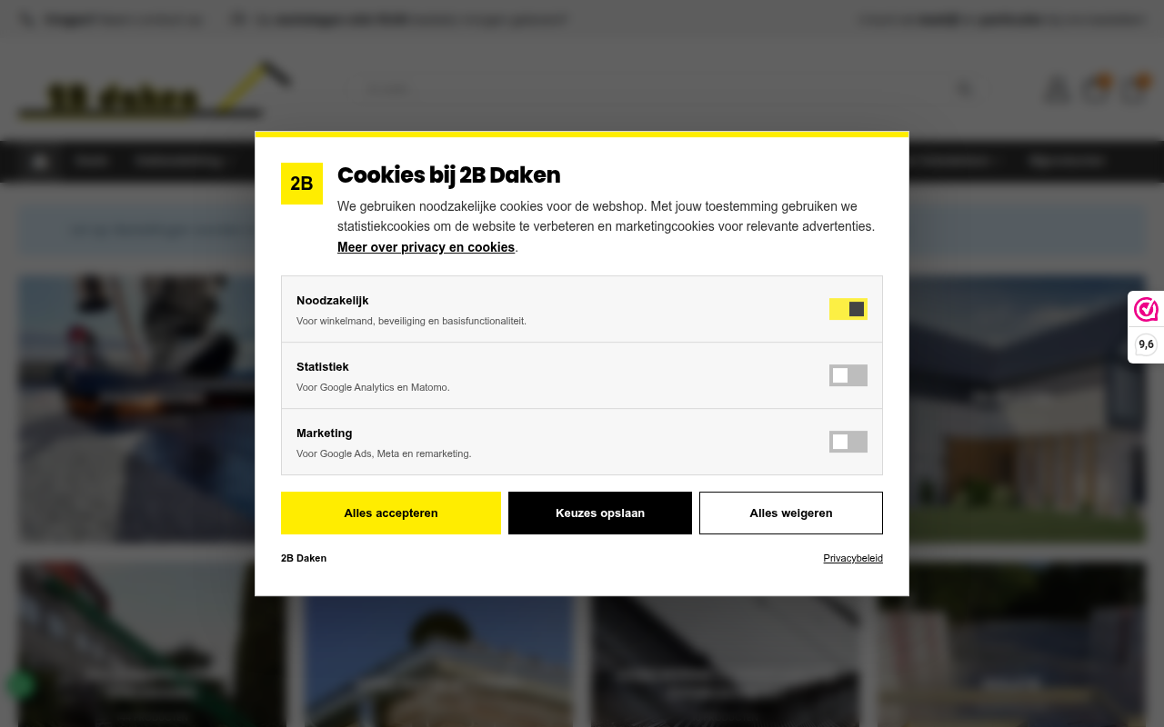 Screenshot van 2bdaken.nl