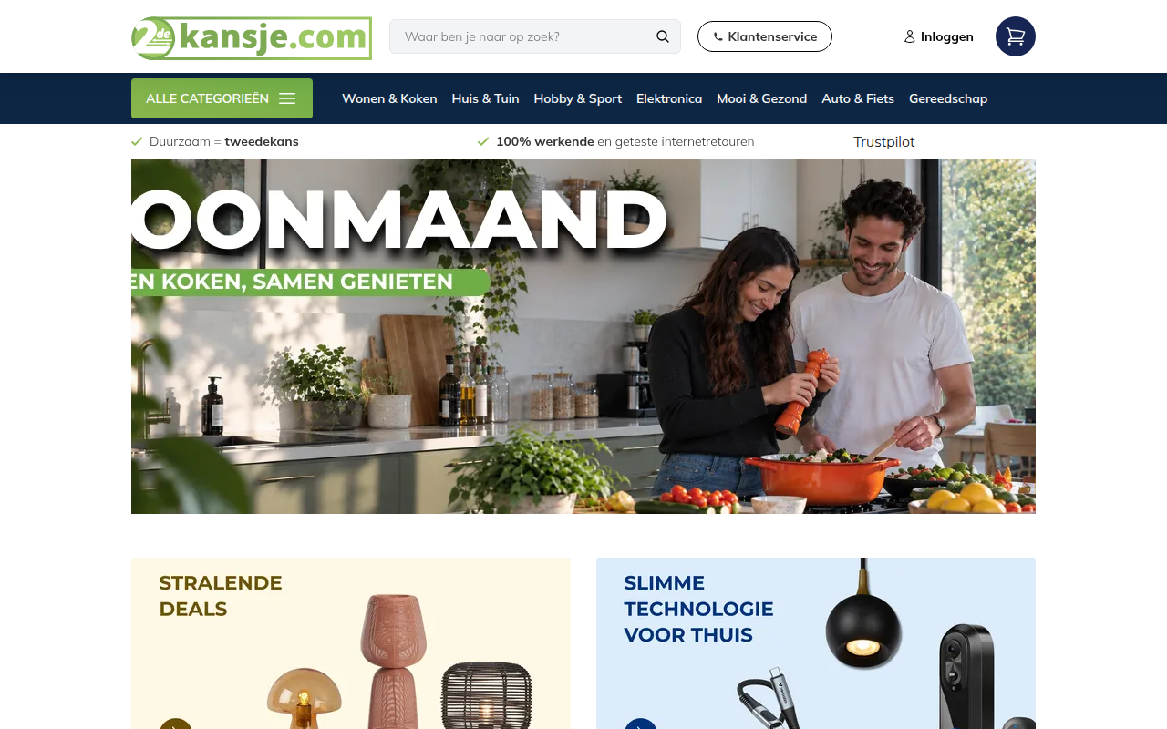 Screenshot van 2dekansje.com