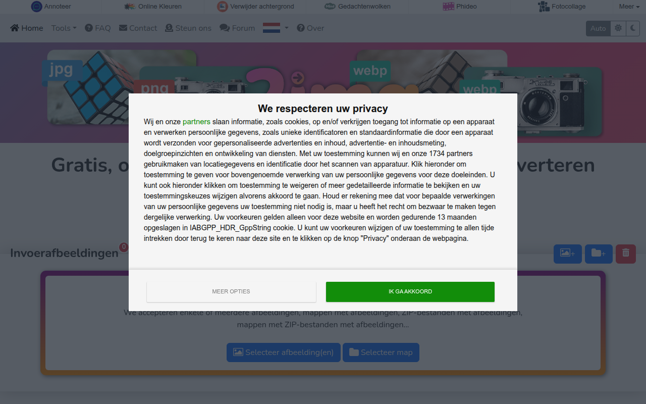 Screenshot van 2img.nl