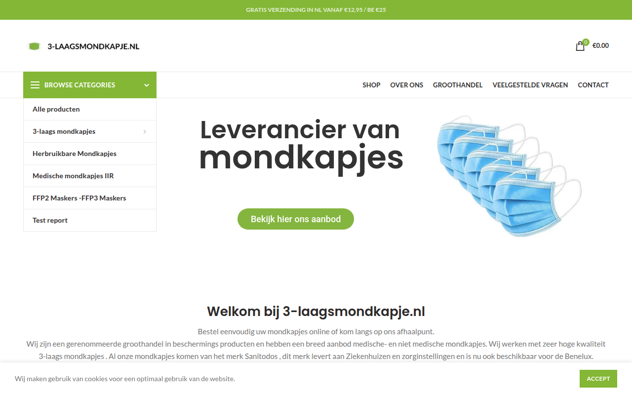 Screenshot van 3-laagsmondkapje.nl