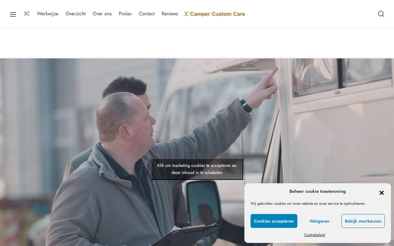 Screenshot van 3c-camper.nl