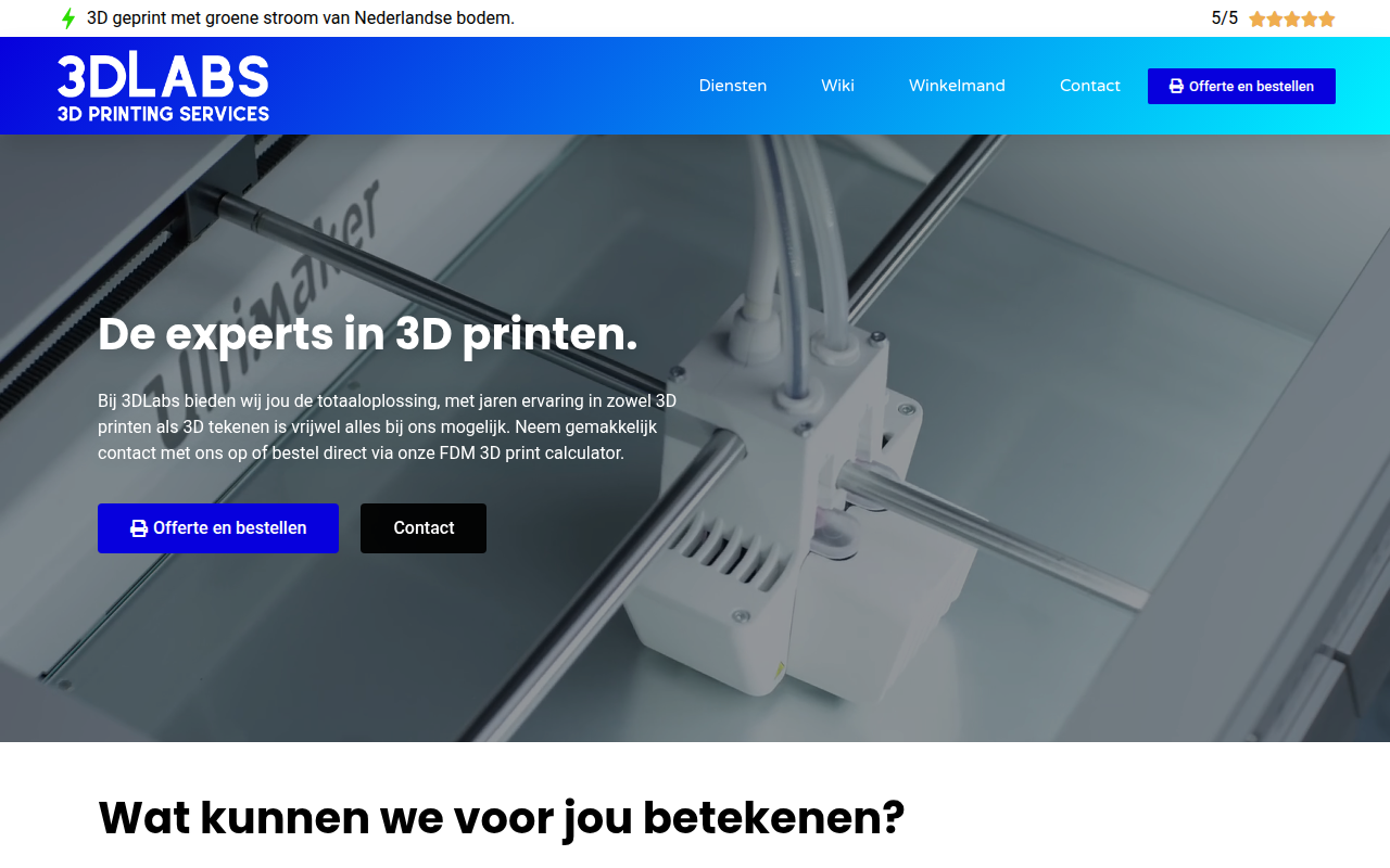Screenshot van 3dlabs.nl