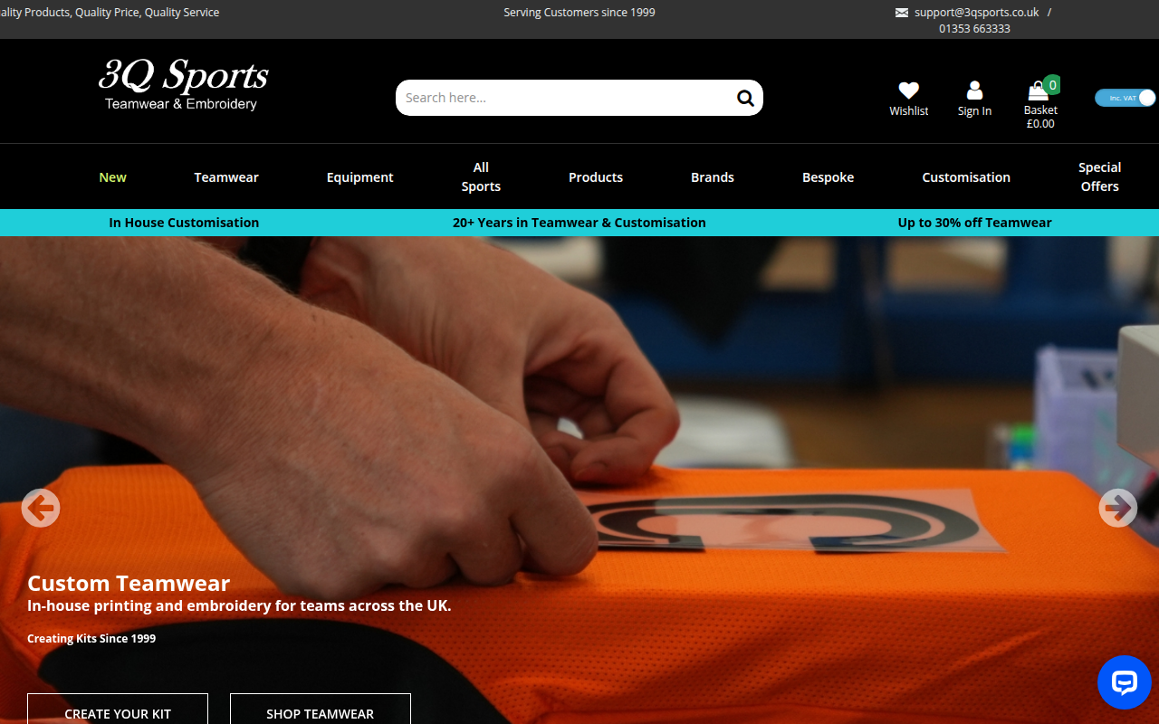 Screenshot van 3qsports.co.uk