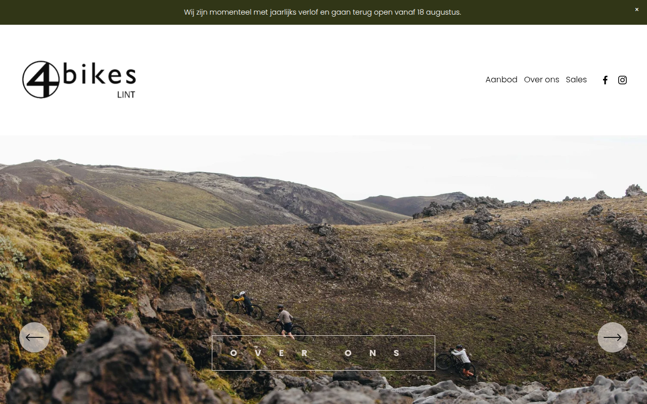 Screenshot van 4bikeslint.be