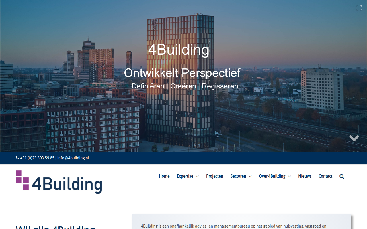 Screenshot van 4building.nl
