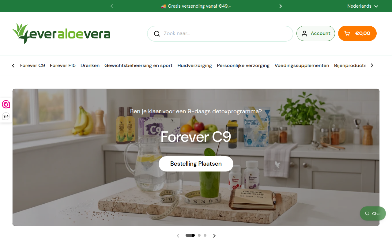 Screenshot van 4everaloevera.nl