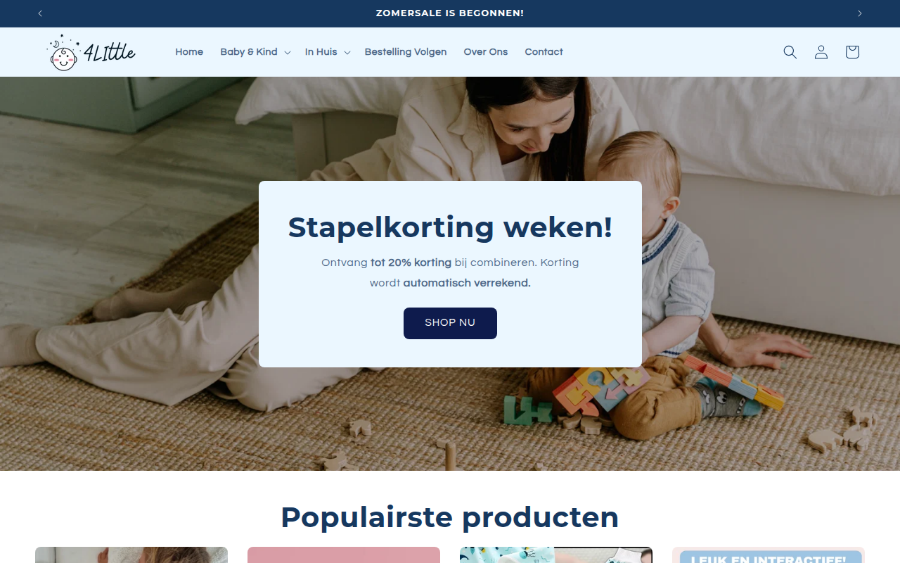 Screenshot van 4little.nl