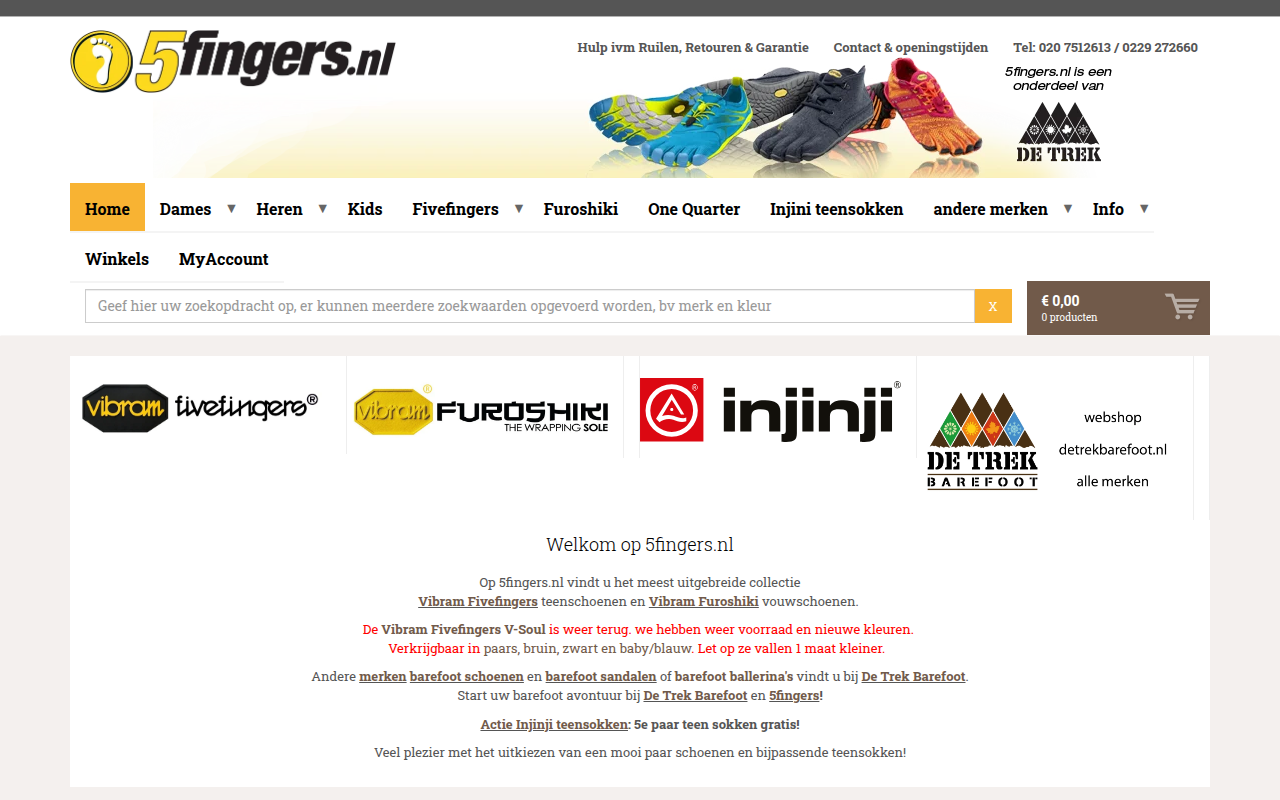 Screenshot van 5fingers.nl