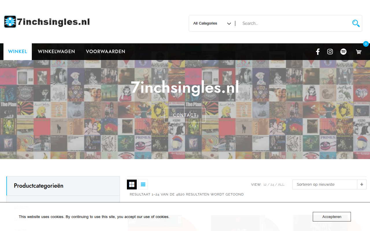 Screenshot van 7inchsingles.nl