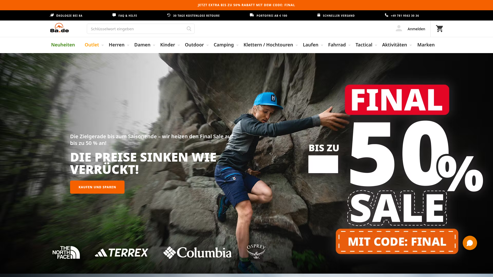 Screenshot van 8a.de