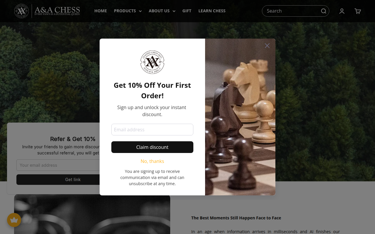 Screenshot van aa-chess.com