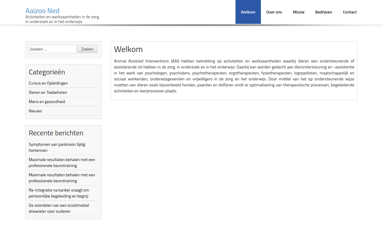 Screenshot van aaizoo-ned.nl