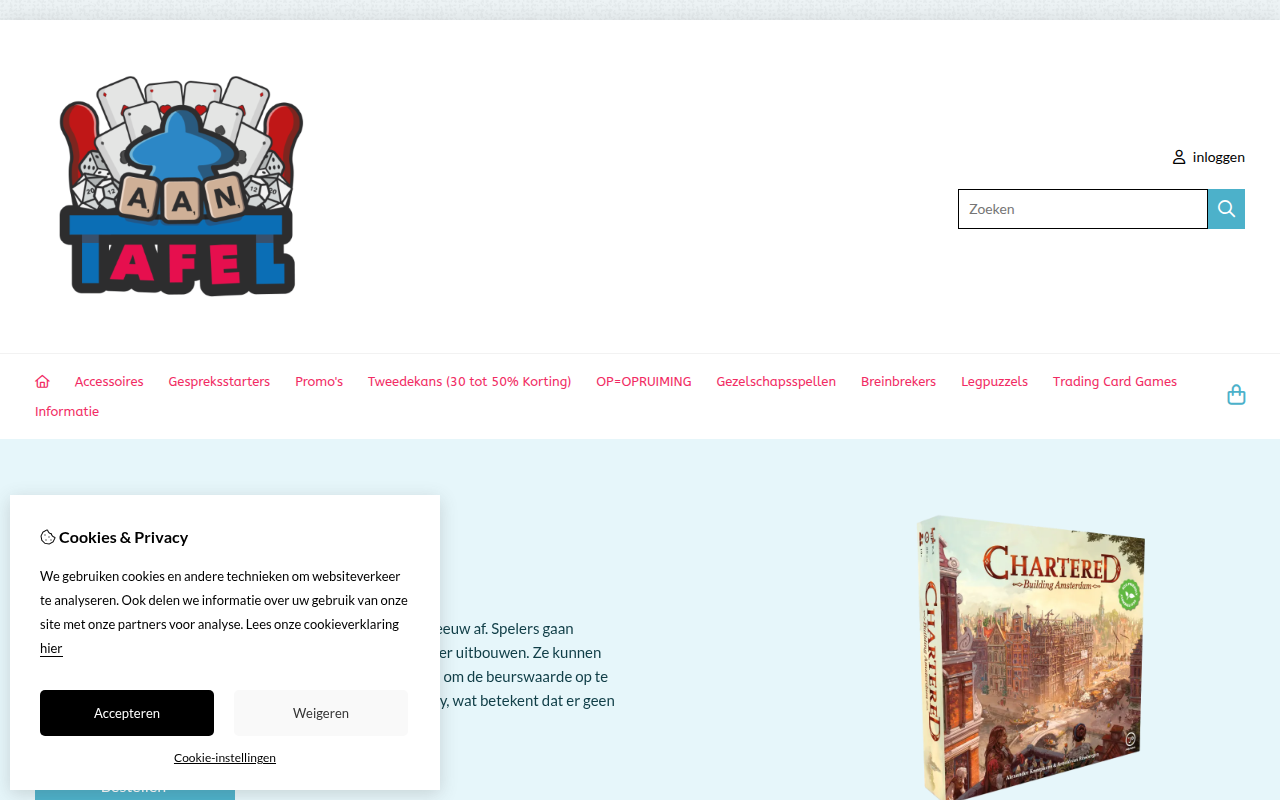 Screenshot van aan-tafel.net