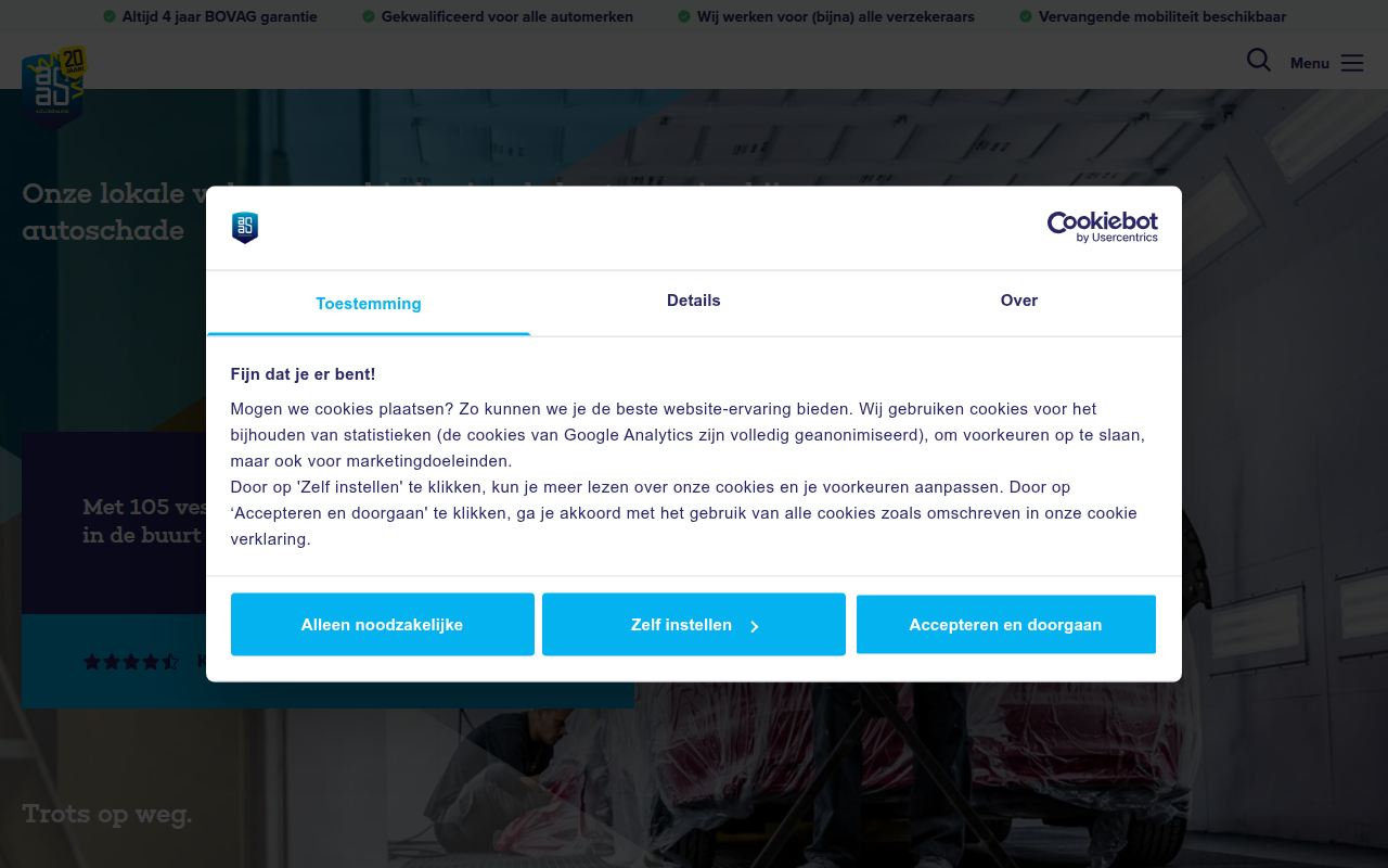 Screenshot van aas-schadeherstel.nl