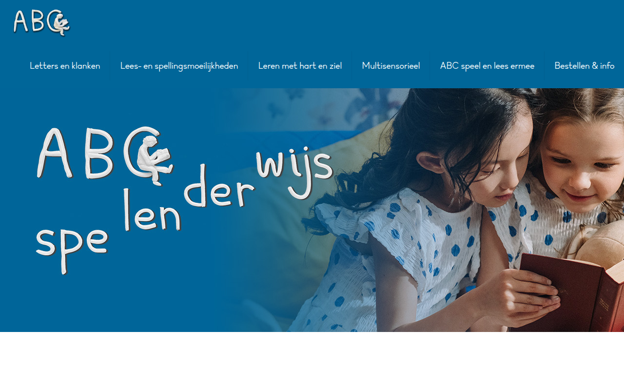 Screenshot van abcspelenderwijs.nl