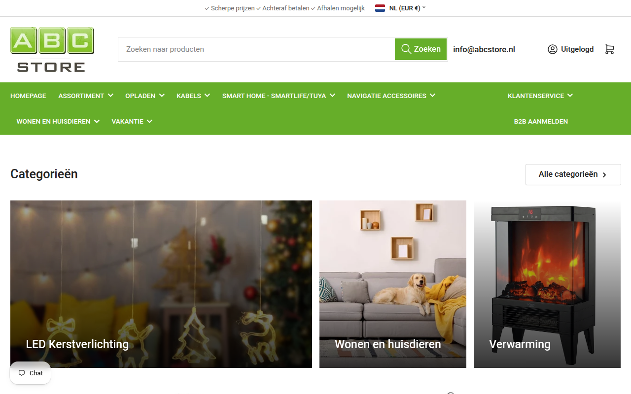 Screenshot van abcstore.nl