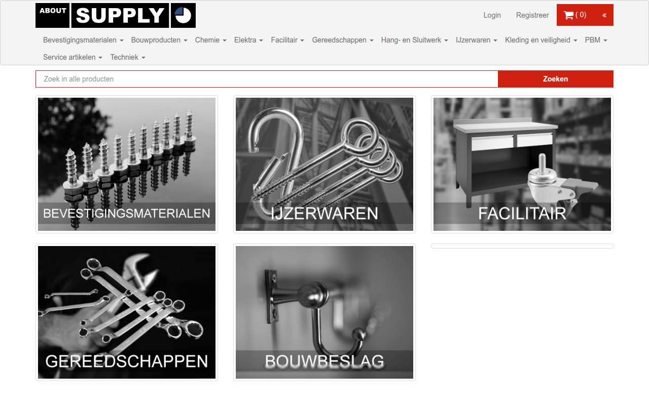 Screenshot van aboutsupply.nl