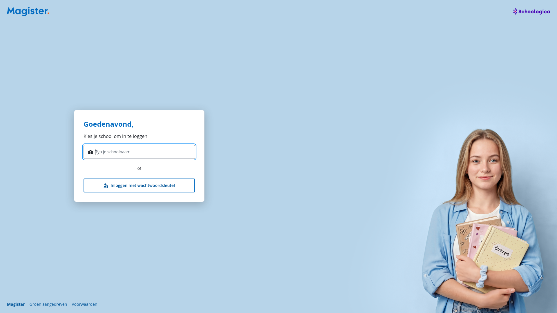 Screenshot van accounts.magister.net