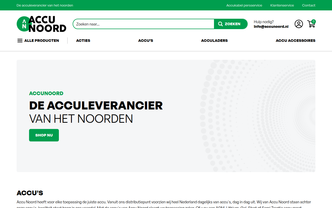 Screenshot van accunoord.nl