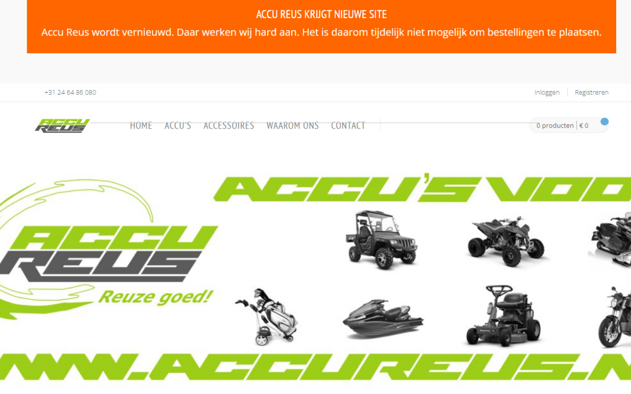 Screenshot van accureus.nl